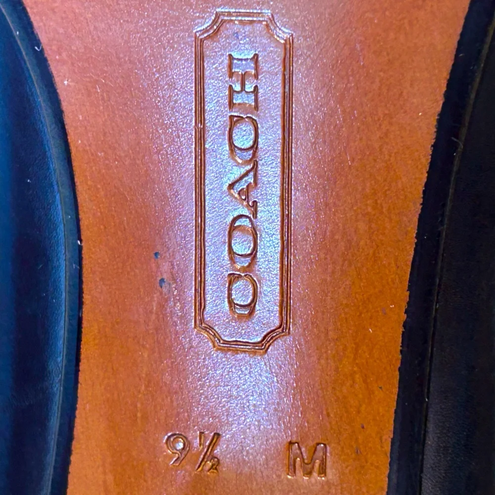 NWOT COACH s9.5🔥80s VINTAGE Never worn blk leather pumps Made in Italy Pristine - Picture 8 of 8